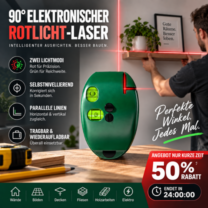 🔧90°-Winkellaser | Infrarot-Linienmarkierer für Fliesenarbeiten und Heimwerkerprojekte