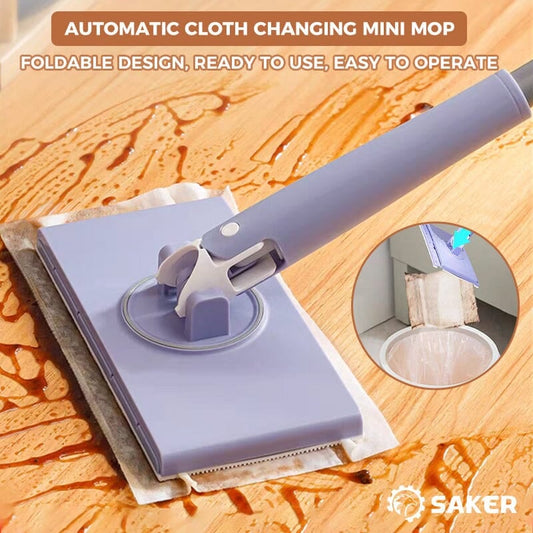 👍 Bis zu 50 % Rabatt!🏆Mini-Mopp mit automatischem Tuchwechsel 🎁Freies Geschenk 10*Rags