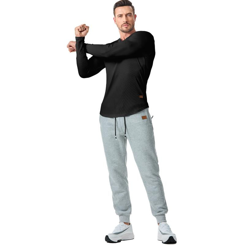 🏋️ Herren Fitness-Langarmshirt – Halbeng, elastisch, gestreift & atmungsaktiv, für Basketball, Laufen & Training, S–3XL✨