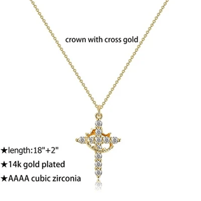 Kette mit Krone und Kreuzanhänger