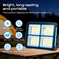 Solarbetriebene LED-Campingleuchte