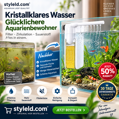 🌊🐠 Multifunktionaler Mini-Filter – Filterung, Umwälzung & Belüftung – 2 Stück versandkostenfrei! 🌿