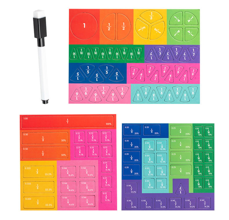 🧩 🎨 Magnetisches Bruchpuzzle für Kinder – Fördert Feinmotorik, Buntes Design & Sicheres Spielen ✨