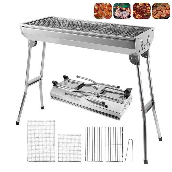 🔥 60% RABATT ! Klappbarer Outdoor-Grill aus Edelstahl – Perfekt für Camping, Garten & BBQ-Partys 🍖