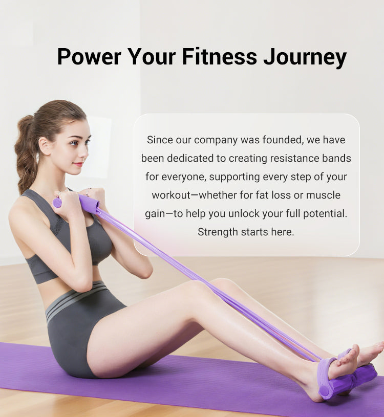 💎💪Multifunktionales Pedal-Widerstandsband, elastisches Zugseil für das Fitnesstraining, Ganzkörpertraining für das Heim-Fitnessstudio, Sit-ups, Yoga, Bauchmuskeltraining – Summervibes