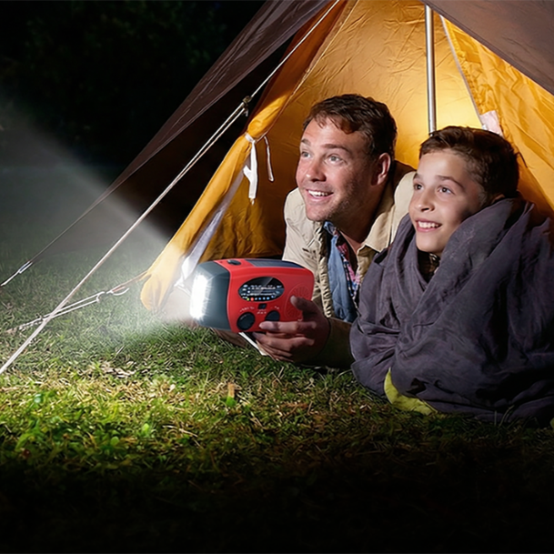 🏕️ LIMITIERTES ANGEBOT 50% RABATT! ✨ Solar-Notfallradio – Kurbelbetrieb, Licht, Powerbank 📻