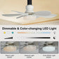 🍃 Intelligenter Deckenventilator mit Licht, RGB-Beleuchtung und Bluetooth-Lautsprecher♨️❄️