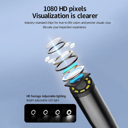 8 mm Industrie-Endoskop – ein- oder zweiköpfig, HD-Kamera – zur Inspektion von Rohren & Hohlräumen – vielseitig & wasserfest