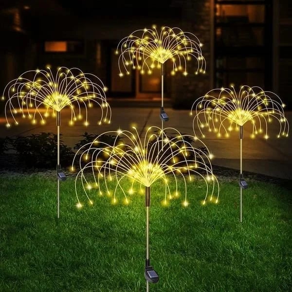 🛍️ 50 % Rabatt – 200 LED Solar-Feuerwerkslichter, 8 Modi, IP65 – wetterfest & warmweiß für Garten, Terrasse & Party 🌟