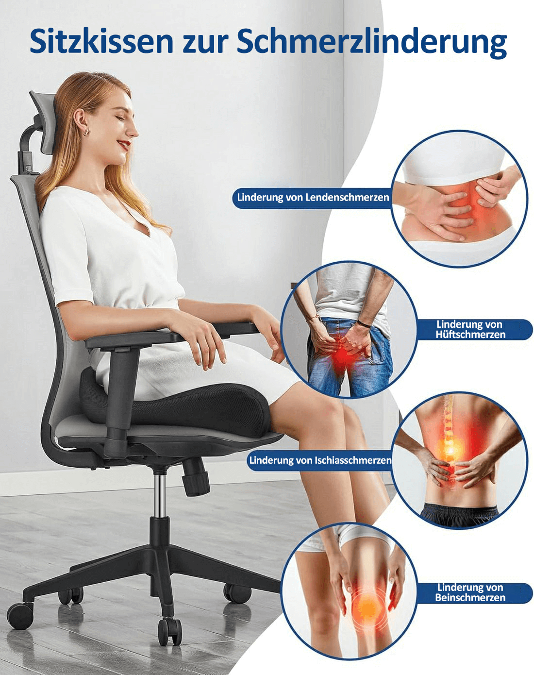 🎁LETZTER TAG 56％ RABATT🔥Ergonomisches Sitzkissen aus Memory-Schaumstoff
