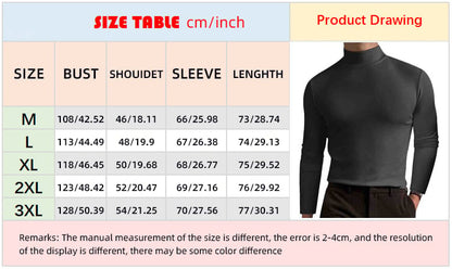 Slim Fit Langarm-T-Shirt für Herren mit Stehkragen