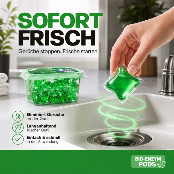 🚽 50% RABATT! 🌿 Abfluss‑Deodorant‑Tabs – Bio‑Enzym, geruchsneutral & chemiefrei ✨