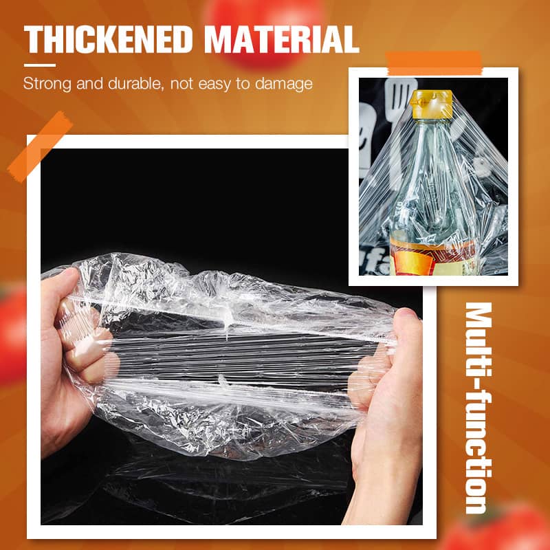 📢📢【 Limitiertes Angebot – 50% Rabatt 】🔥100 Pcs Einweg-Dehnfolien für Schalen und Teller, elastische Behälterdeckel, Alternative zu Frischhaltefolie für Reste, Obst, Gemüse und zur Lebensmittelaufbewahrung in der Küche
