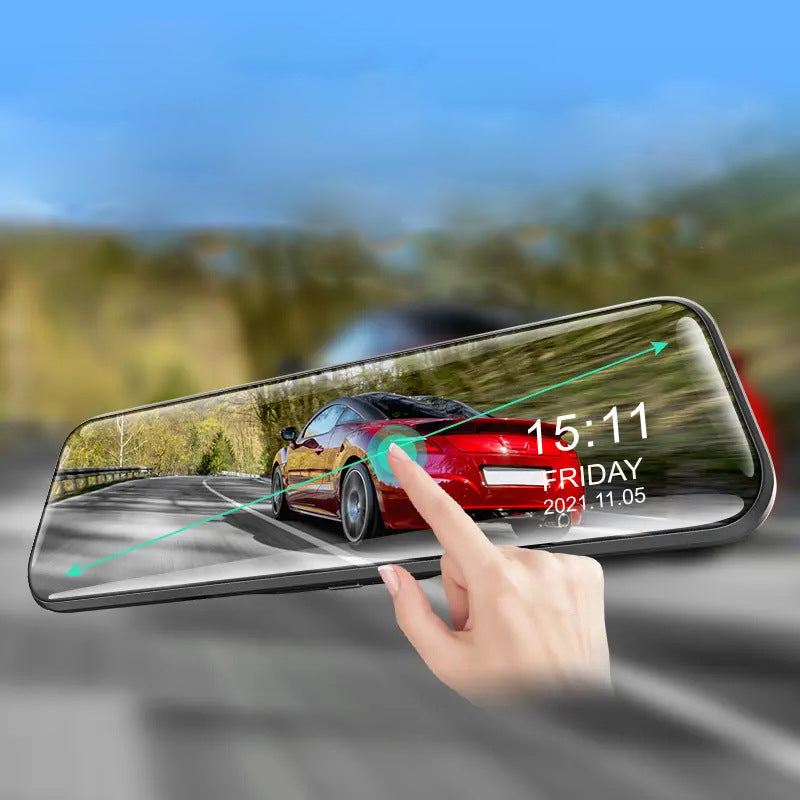10-Zoll-Rückfahrkamera & Dashcam mit vollem Touchscreen – 1296P HD-Nachtsicht, Dual-Objektiv – ideal für sicheres Fahren & Parken🚗📹