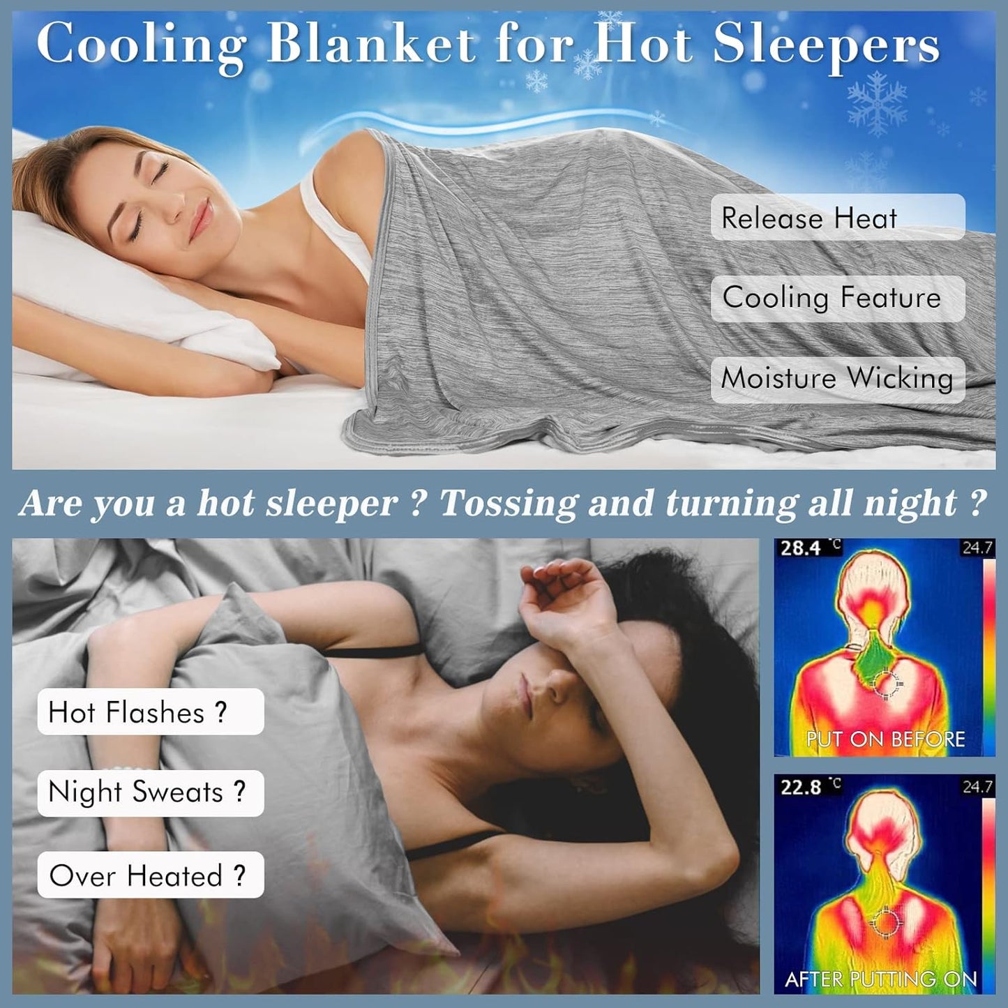 🧊Ultimative Sommer-Kühl-Decke 🎁Das perfekte Geschenk für Ihre Liebsten