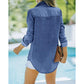 👗✨ Chambray Shacket – Boyfriend-Fit & langer Denim-Stil – Perfekt für lässige Looks oder als Übergangsjacke – bequem & vielseitig 🌿💙🧥