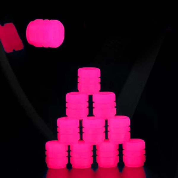 🔥🚗 Reifenventilkappen (4er Pack) – Universell, Fluoreszierend & Diebstahlgeschützt 🔒