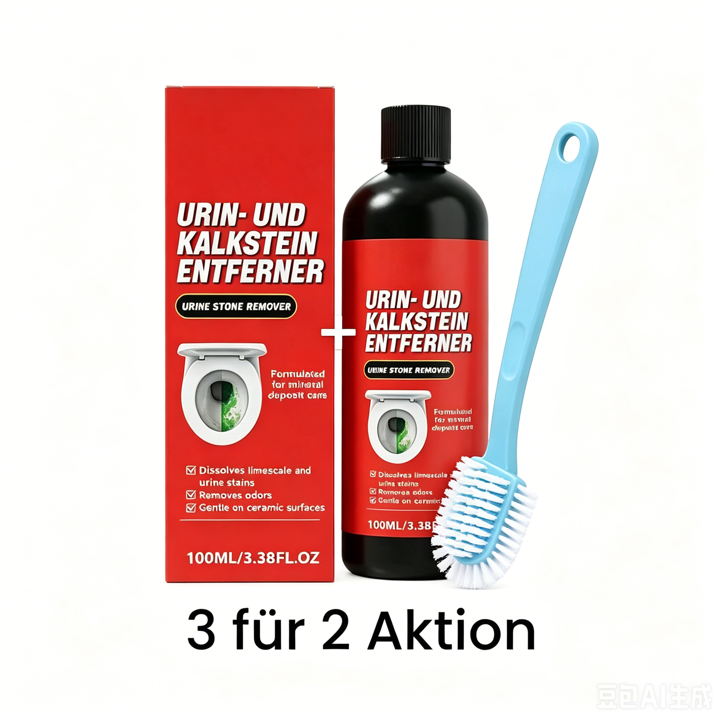 ❤️🔥 Kraftvoller Kalk- und Urinsteinlöser 🏠🚽 neutralisiert Gerüche, reinigt porentief, schützt Keramik vor Kratzern, wirkt sekundenschnell, ohne Schrubben