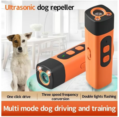 🐕✨ ULTRASCHALL-HUNDEABWEHR - Tragbar & Wasserdicht mit LED-Blitz, Humane Tiervertreibung für Outdoor-Aktivitäten, Wiederaufladbar und Einfach zu Bedienen 🛡️🔦