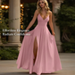 ✨ 50% RABATT! 👗V-Ausschnitt Maxikleid mit Spaghettiträgern und hohem Schlitz 🌙💃