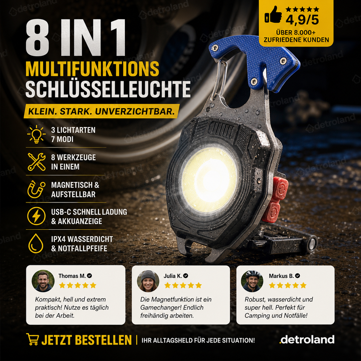 💡Multifunktions-Schlüsselanhänger-Taschenlampe🔦🌈