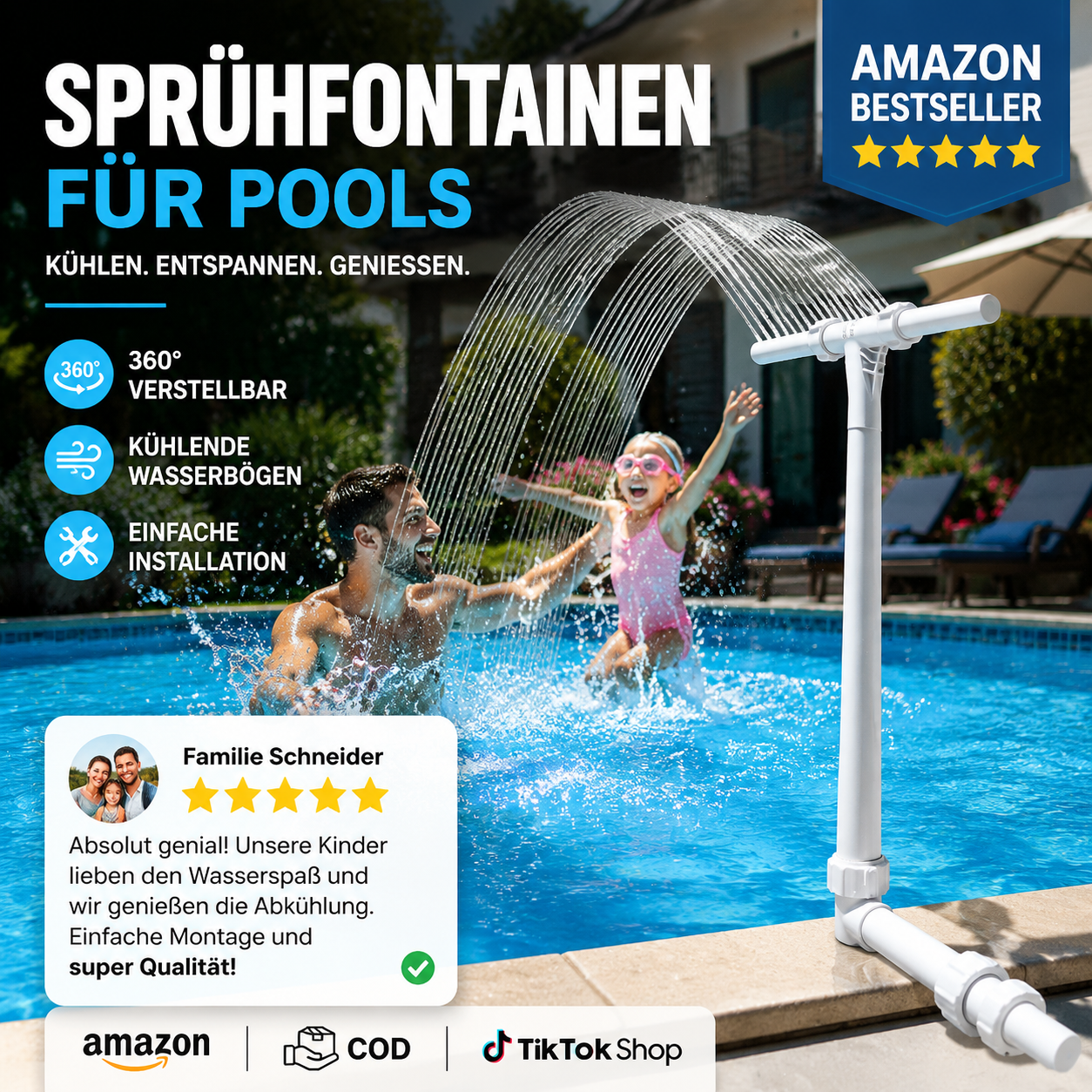 🔥🔥 Beliebt & zum halben Preis! 💧🌊 Solar-Wasserfall-Brunnen – erzeugt Brunnen-, Wasserfall- und Sprühnebeleffekte 🏖️✨