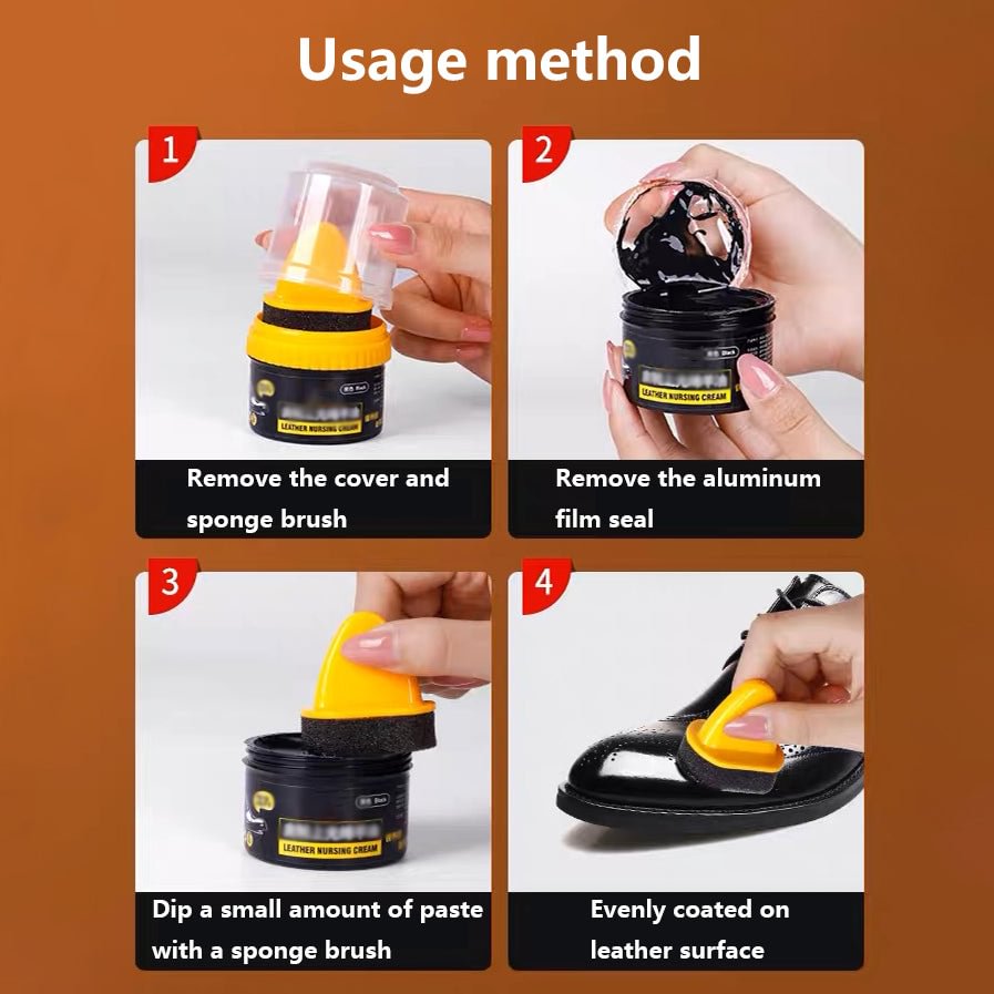 👜👞Dunkelbraune Lederreparaturcreme – Einfache Reparatur & Farbwiederherstellung für alle Ledergüter!