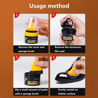 👜👞Dunkelbraune Lederreparaturcreme – Einfache Reparatur & Farbwiederherstellung für alle Ledergüter!