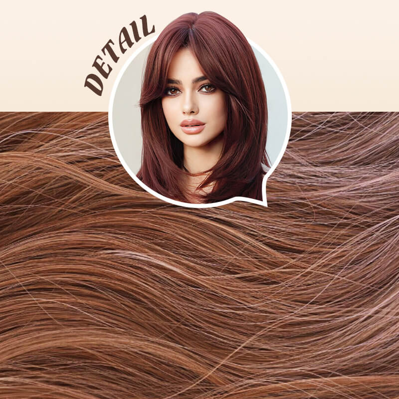 💕Layered Pony lange Perücke 🌸