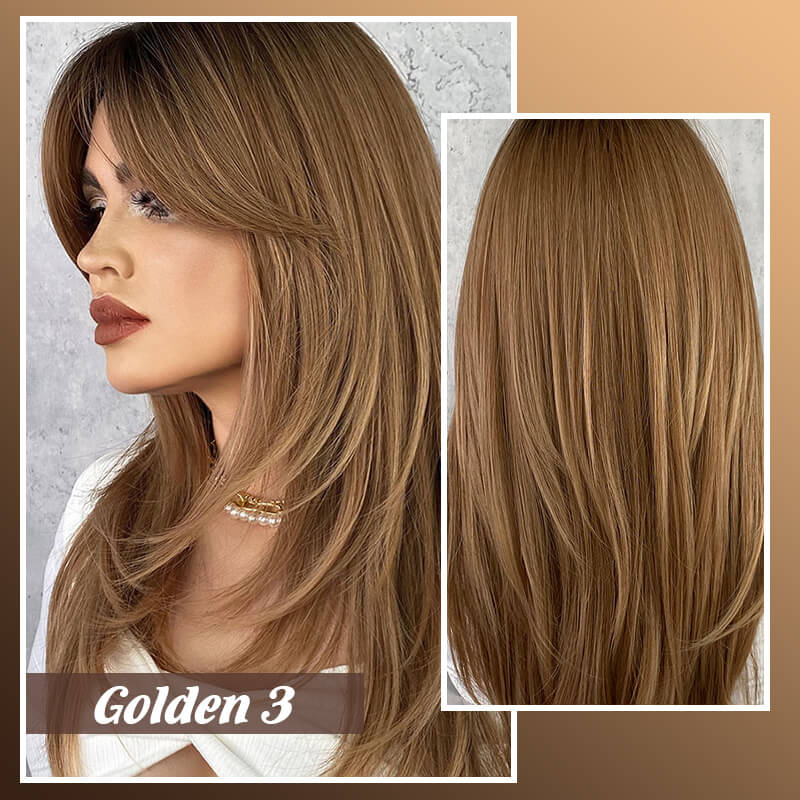 💕Layered Pony lange Perücke 🌸