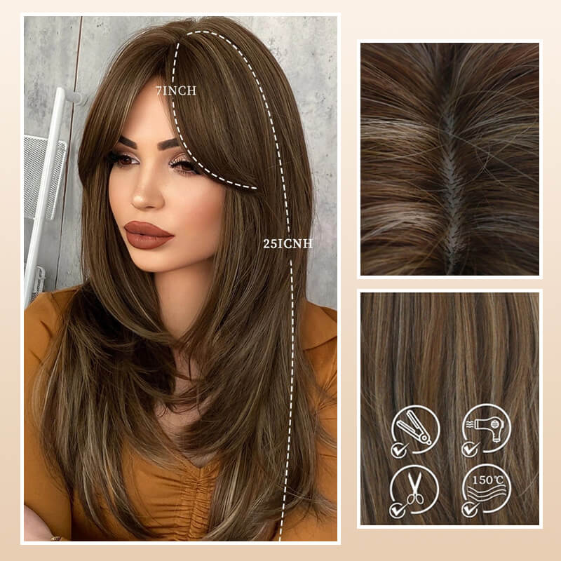 💕Layered Pony lange Perücke 🌸
