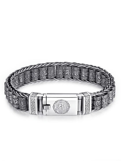 ✨ Tibetisches Gebetsmühlen-Armband – 925er Sterlingsilber, Glücksbringer & Valentinstagsgeschenk