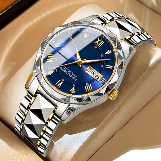 ⌚Ideales Geschenk - Wasserdichte Luxusuhr für Männer mit Leuchtmasse