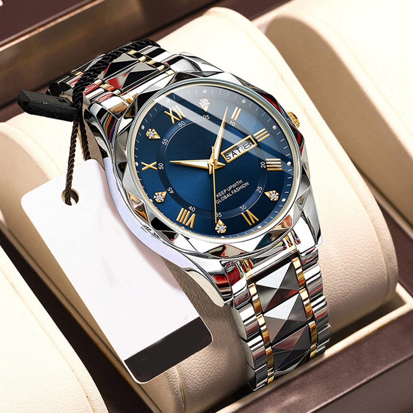 ⌚Ideales Geschenk - Wasserdichte Luxusuhr für Männer mit Leuchtmasse