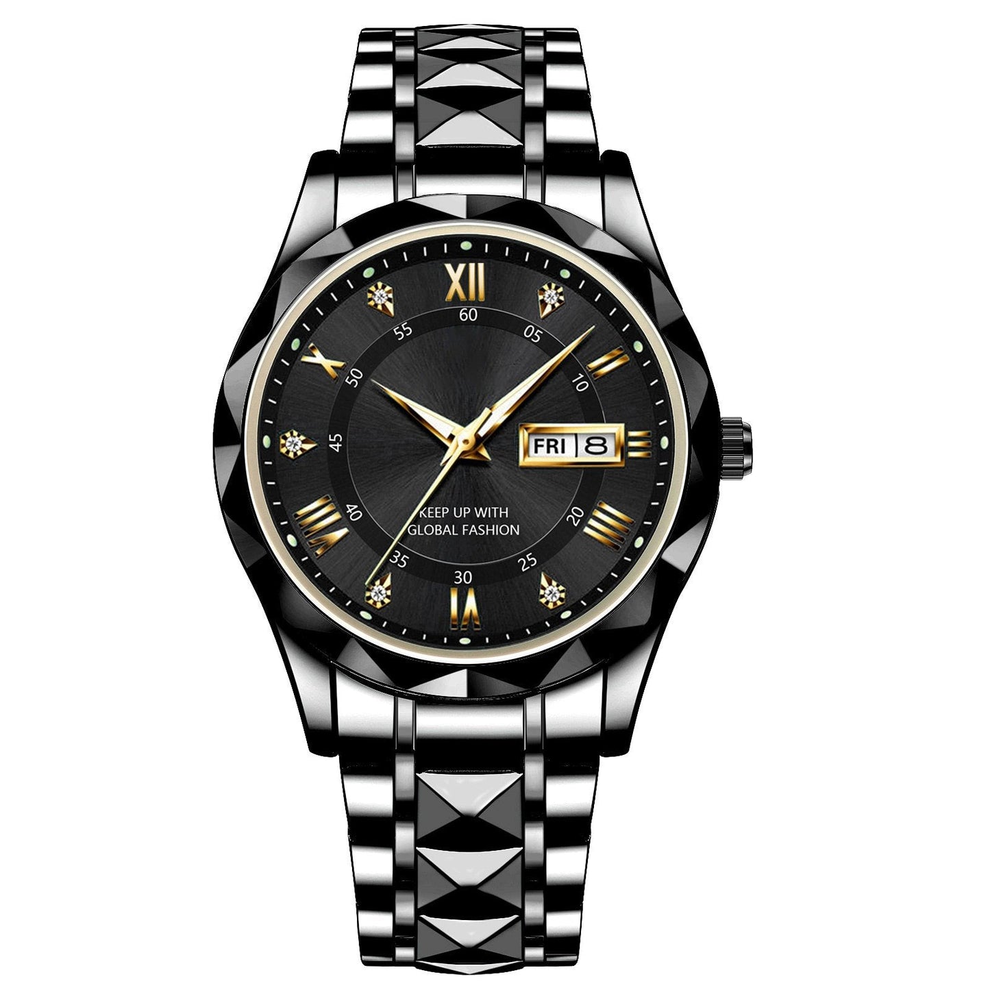 ⌚Ideales Geschenk - Wasserdichte Luxusuhr für Männer mit Leuchtmasse
