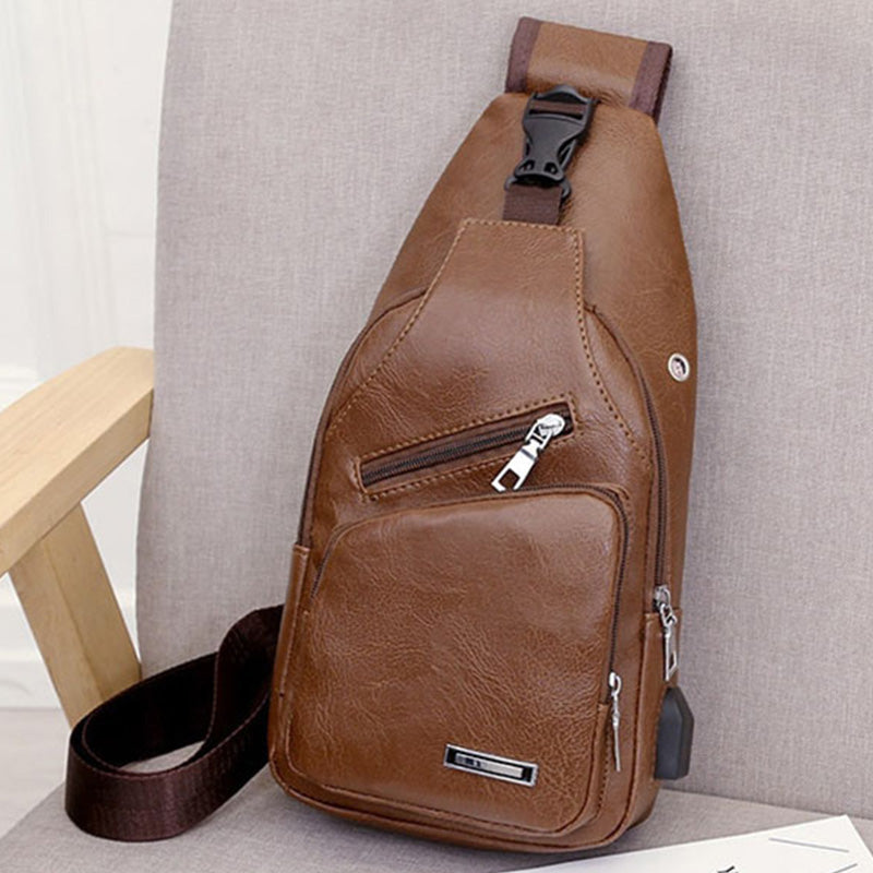 Exquisites Geschenk - Multifunktionale Brusttasche aus Leder von hoher Qualität