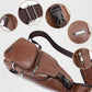 Exquisites Geschenk - Multifunktionale Brusttasche aus Leder von hoher Qualität