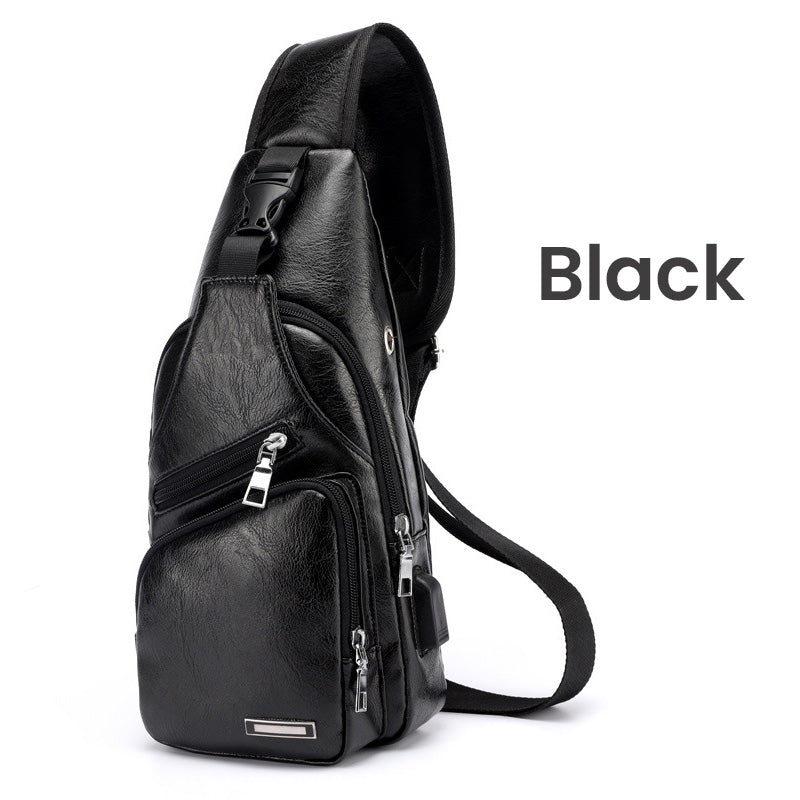 Exquisites Geschenk - Multifunktionale Brusttasche aus Leder von hoher Qualität
