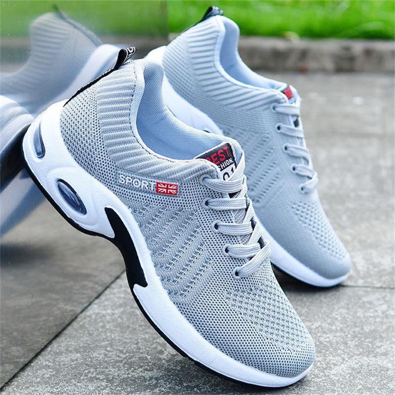 Herren Bequeme Mesh-Sneaker mit Gummikissen-Sohle