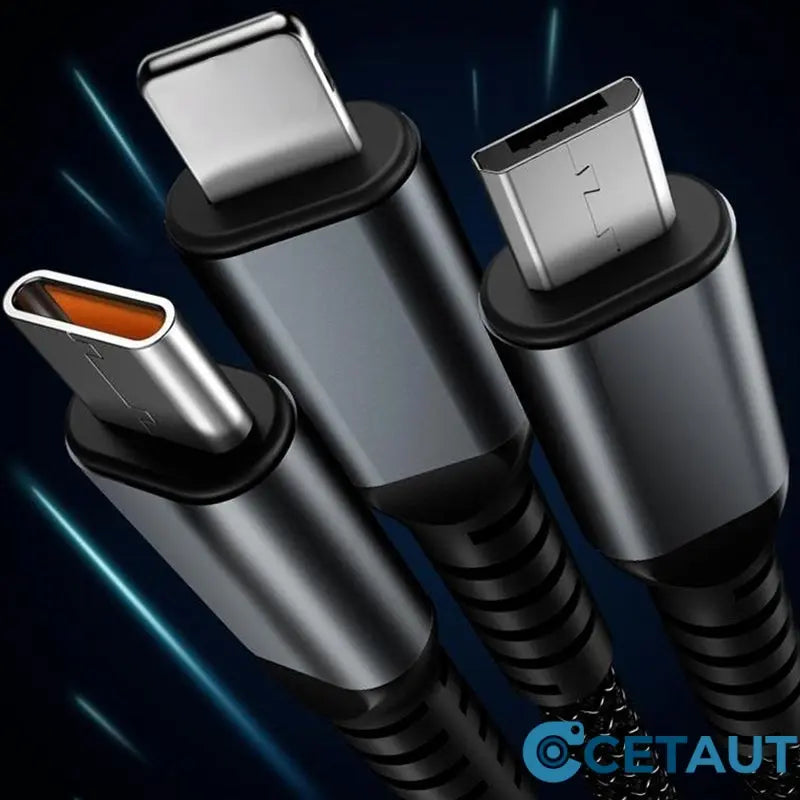 📱Transparentes, leuchtendes 3-in-1-Datenkabel mit superschneller Aufladung