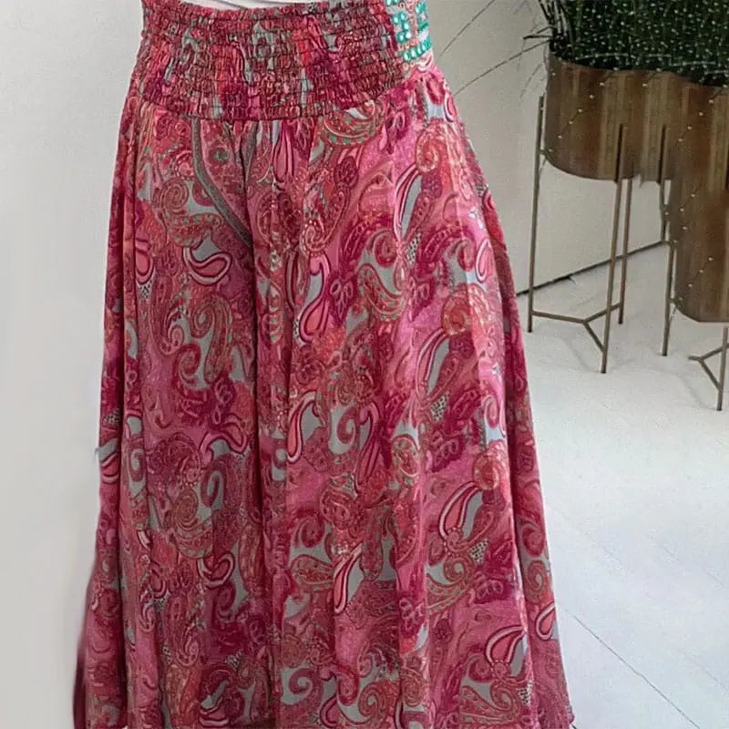 😍Letzter Tag: 50% auf das 2. Kleidungsstück⏳Leichte Hose mit Paisley-Druck & elastischem Bund – Boho-Charme für Freizeit & Reise | Bequem & pflegeleicht