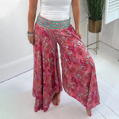 😍Letzter Tag: 50% auf das 2. Kleidungsstück⏳Leichte Hose mit Paisley-Druck & elastischem Bund – Boho-Charme für Freizeit & Reise | Bequem & pflegeleicht