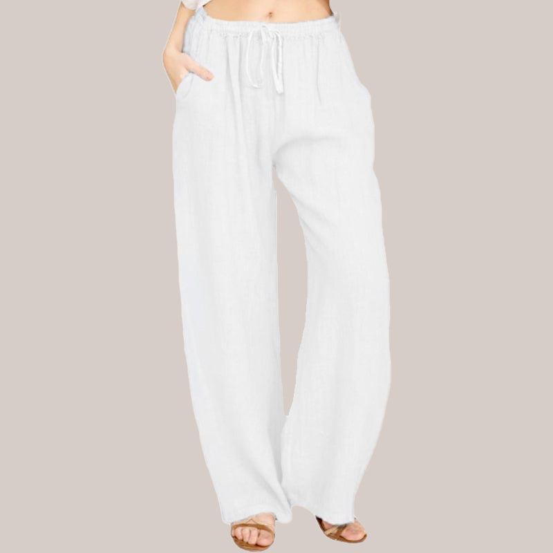 🔥👗LETZTER TAG – 50% OFF Bequeme Leinen-Baumwoll-Hosen für Damen, luftig & elegant ☀️🌿 Perfekt für Sommer, Homeoffice & Reisen – atmungsaktiv, weite Bein-Passform