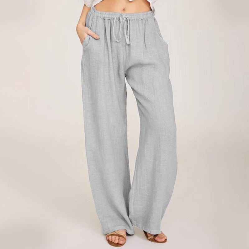 🔥👗LETZTER TAG – 50% OFF Bequeme Leinen-Baumwoll-Hosen für Damen, luftig & elegant ☀️🌿 Perfekt für Sommer, Homeoffice & Reisen – atmungsaktiv, weite Bein-Passform