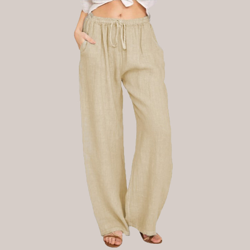 🔥👗LETZTER TAG – 50% OFF Bequeme Leinen-Baumwoll-Hosen für Damen, luftig & elegant ☀️🌿 Perfekt für Sommer, Homeoffice & Reisen – atmungsaktiv, weite Bein-Passform