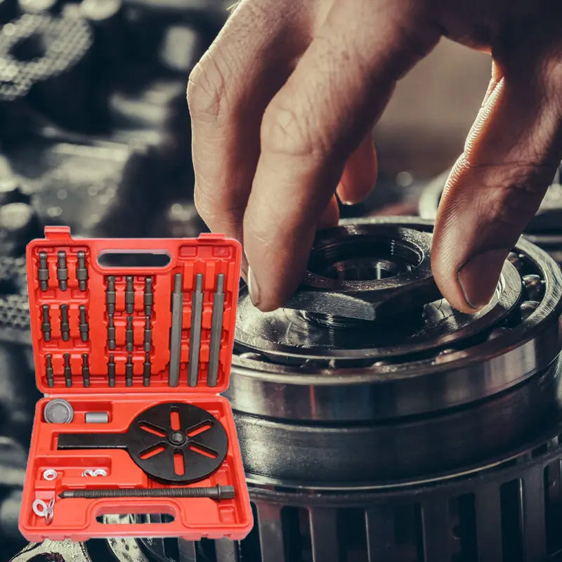 🔥Werkzeug zur Demontage von Innenlagern Abzieher 🔧 Innenlager-Abzieher Set aus Kohlenstoffstahl – 6 Spannzangen in robuster Box für Auto & Fahrrad