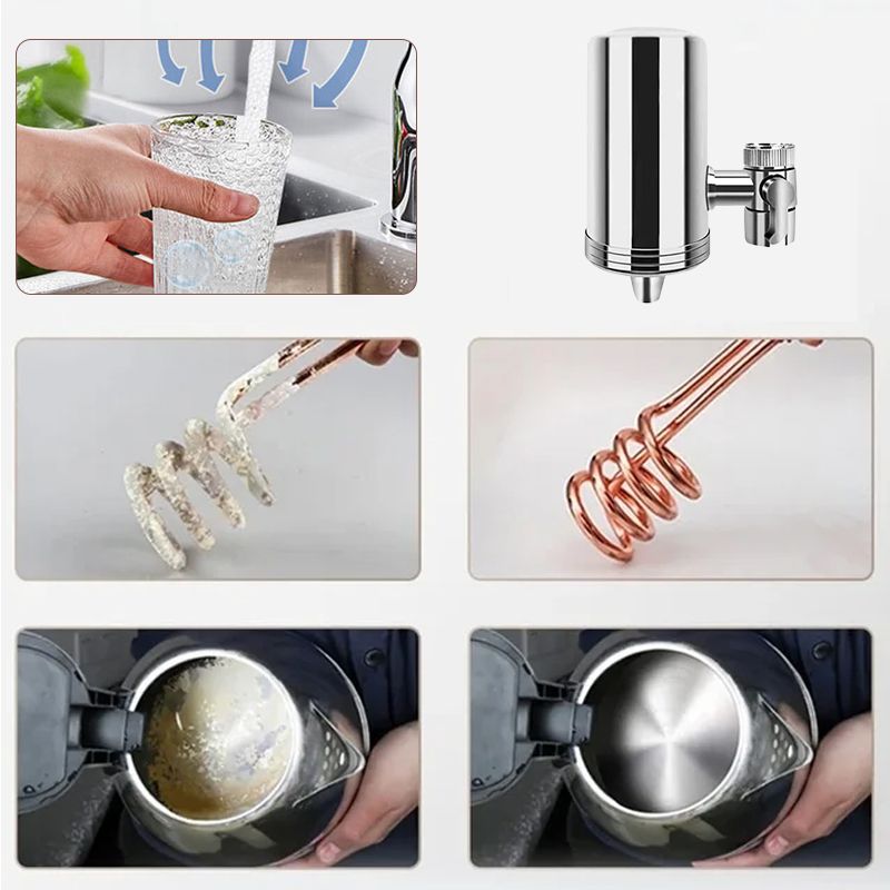 Installation-free Stainless Steel Household Faucet Water Purifier