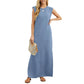 ⏳ 50% RABATT! Damen Sommerkleid – Baumwollmischung, Knitterfrei & Seitenschlitz – Loose Fit für Urlaub & Alltag, 6 Farben