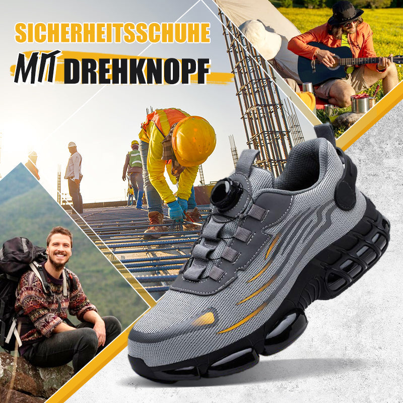 ⚡ SCHLAG- UND STICHFESTE Sicherheitsschuhe mit Drehknopf 🔥⚙️Ideal für Bau, Handwerk & Industrie. Schneller Verschluss, maximaler Schutz. Jetzt sichern!