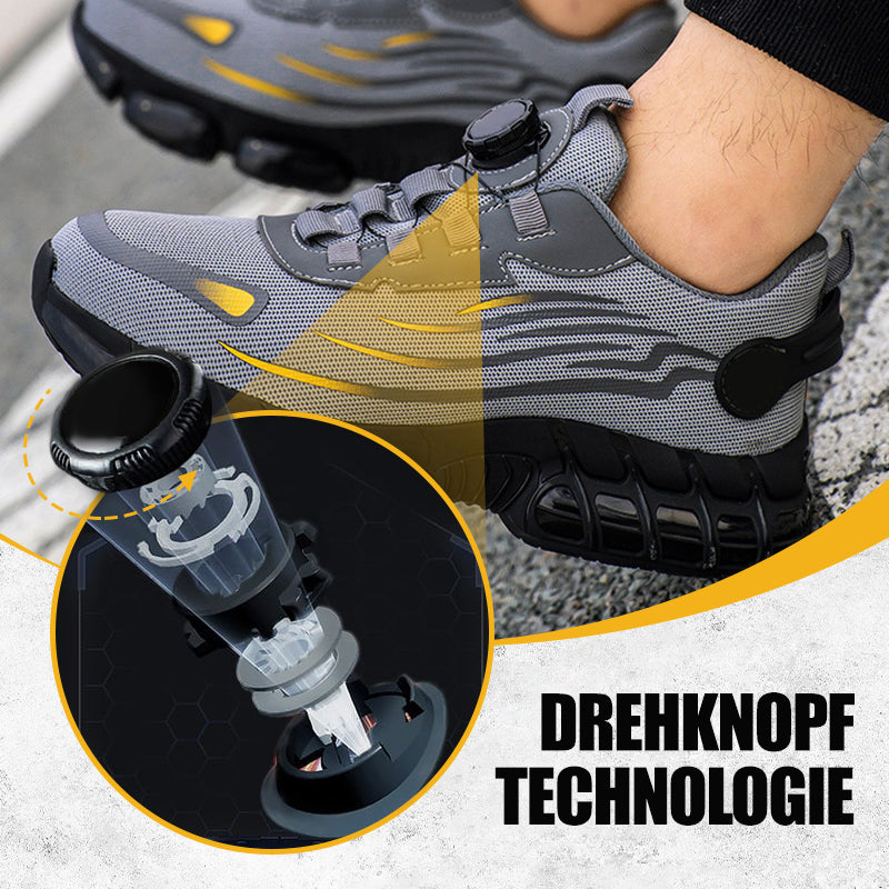 ⚡ SCHLAG- UND STICHFESTE Sicherheitsschuhe mit Drehknopf 🔥⚙️Ideal für Bau, Handwerk & Industrie. Schneller Verschluss, maximaler Schutz. Jetzt sichern!